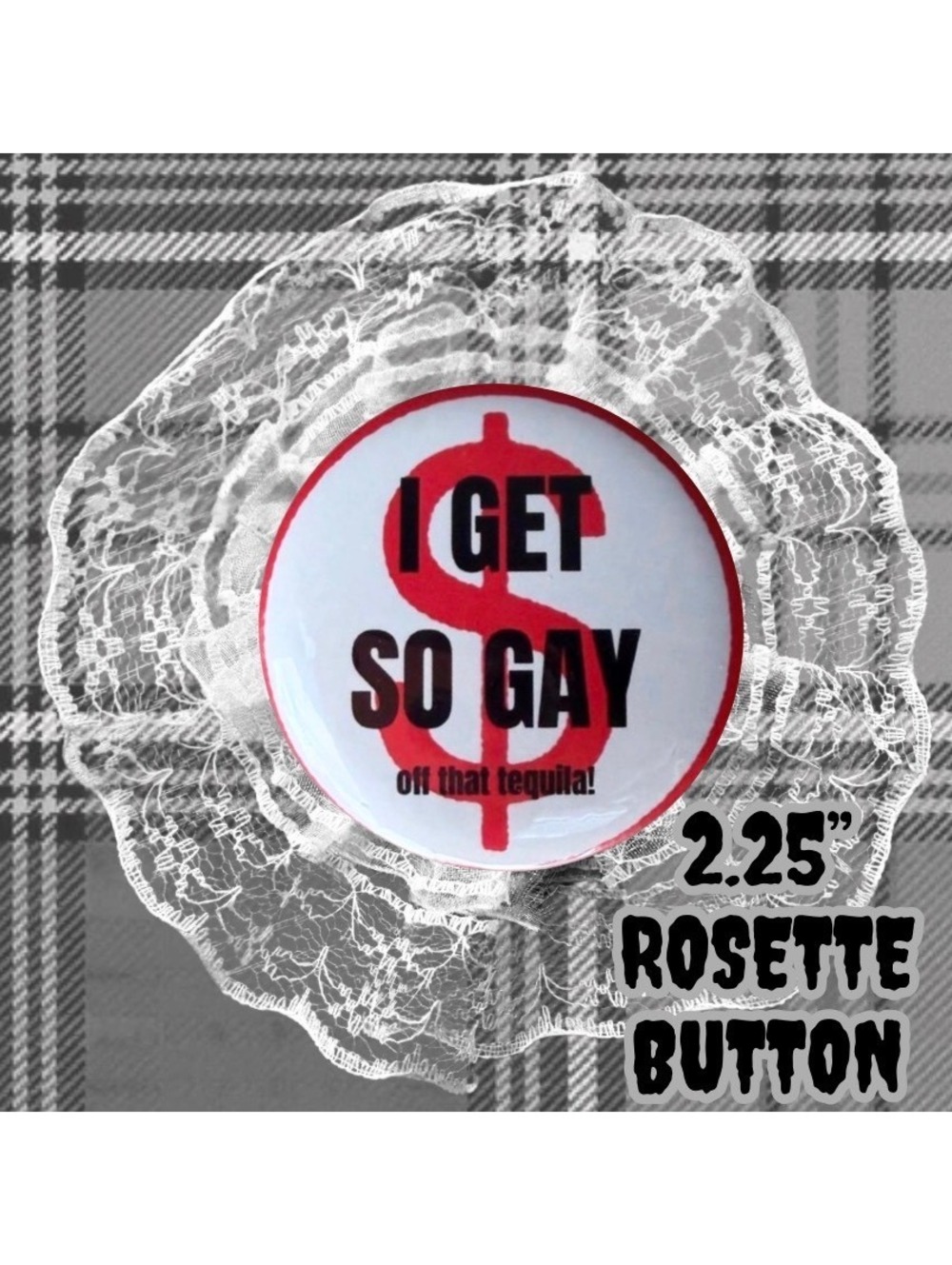 Slayyyter Inspired 2.25" Handmade Button Rosette